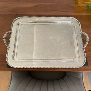Silver plated serving tray